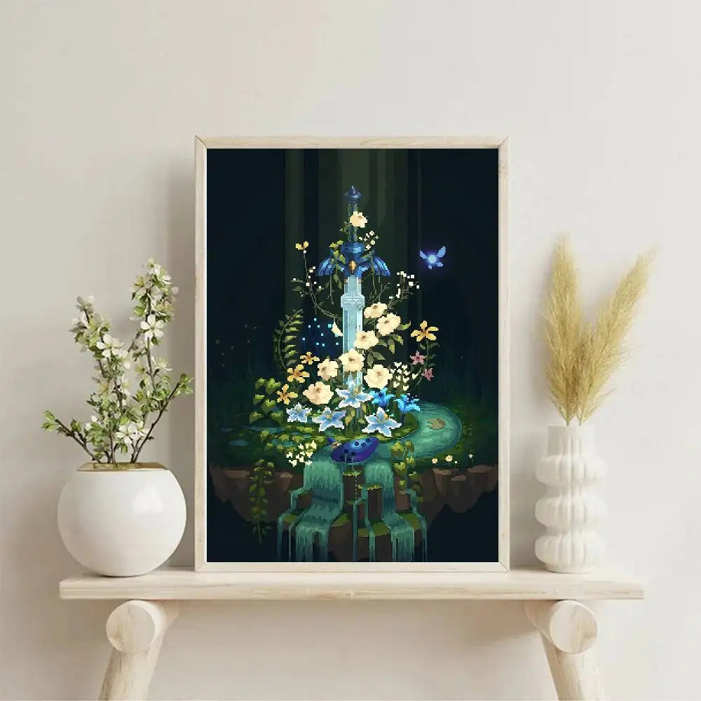 Game L-Legend of Z-elda Cool Breath of The Wild Posters Self Adhesive Waterproof Ideal For Living Room Bedroom Bar Decoration