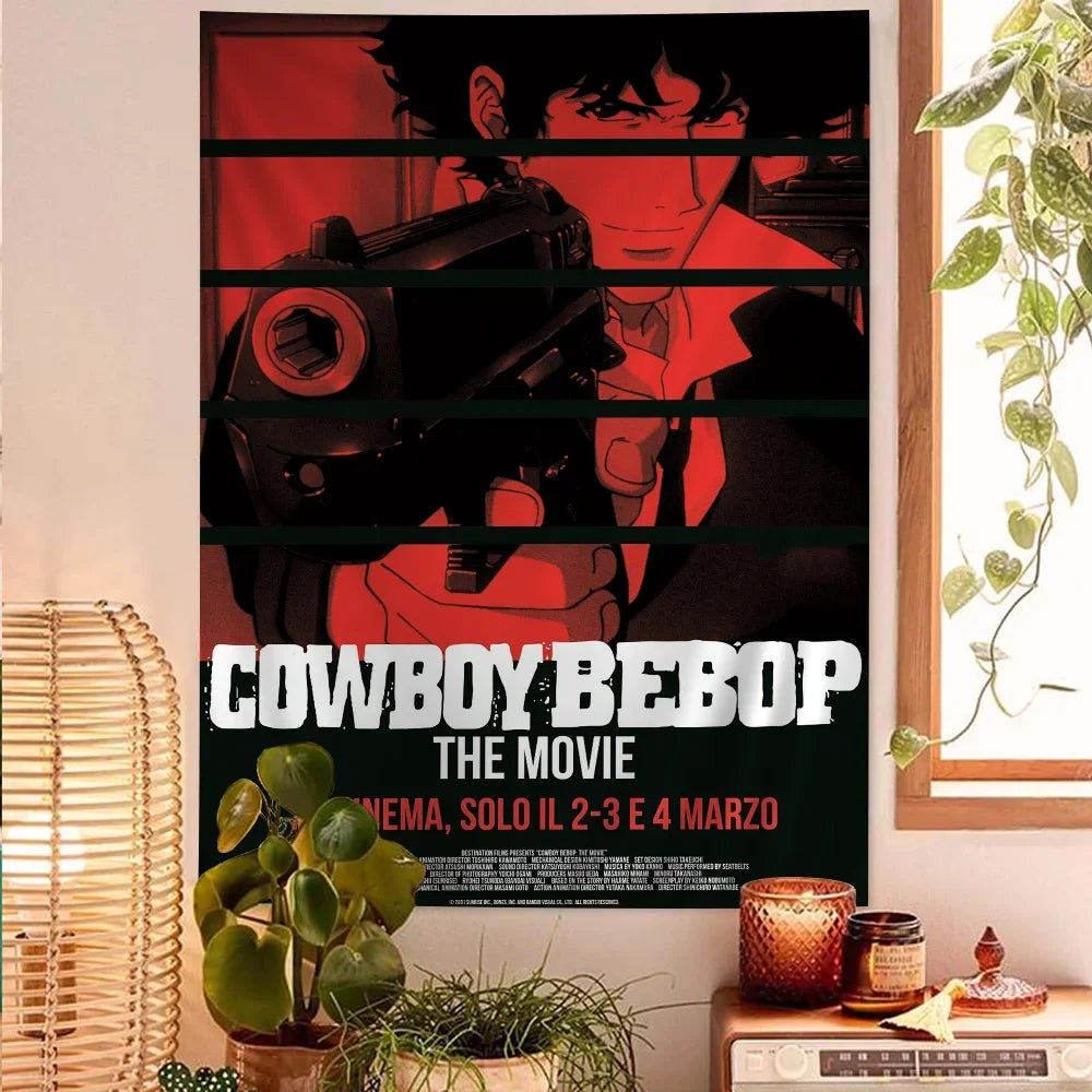 C-Cowboy Bebop Cartoon Tapestry Wall Hanging Decoration Household Home Decor