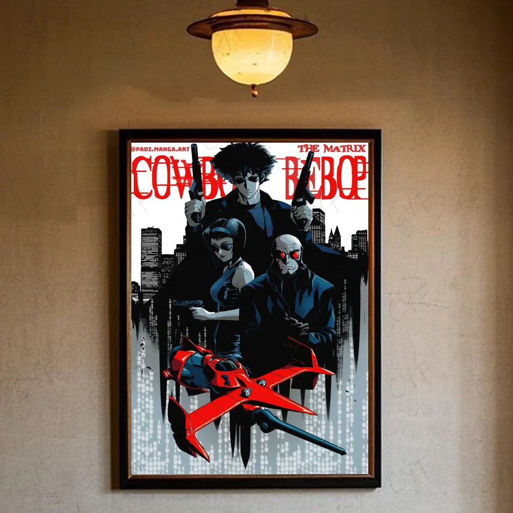 Anime C-Cowboy B-Bebop Poster Poster Wall Art Painting For Home Room Decoration Bedroom Wall Decor Canvases Waterproof Posters