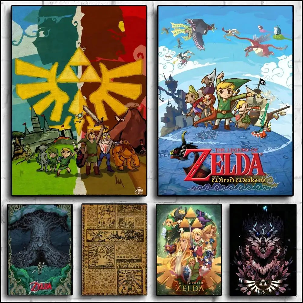 T-The Legend Of Zelda Video Game Minimalist Printed Poster For Home Decor, Living Room, Bedroom, Study, Decorative Painting HD