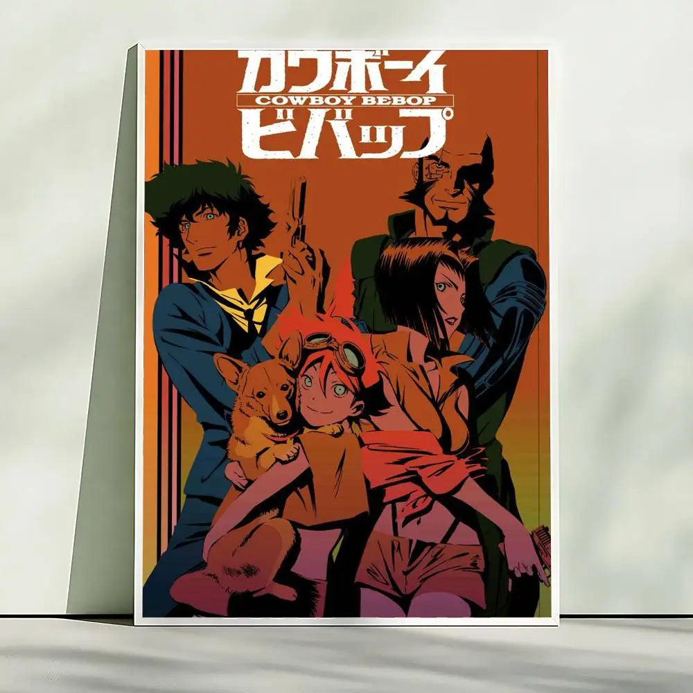 Hot Japan Anime Cowboy Bebop Poster HD Quality Wall Art Retro Posters For Home Room Wall Decor Kawaii Room Decor