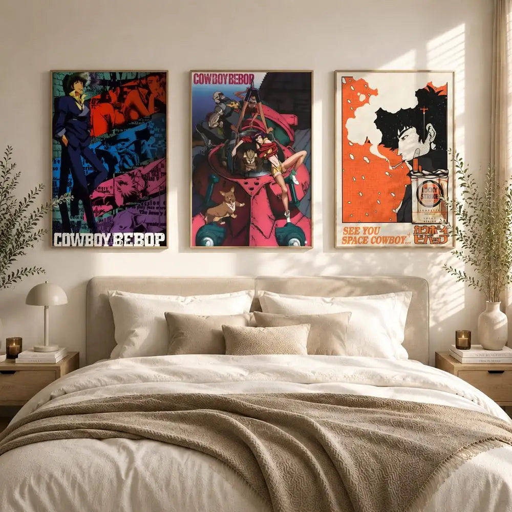Anime Cowboy Bebop Poster HD art sticky wall waterproof home living room bedroom bar aesthetic decoration