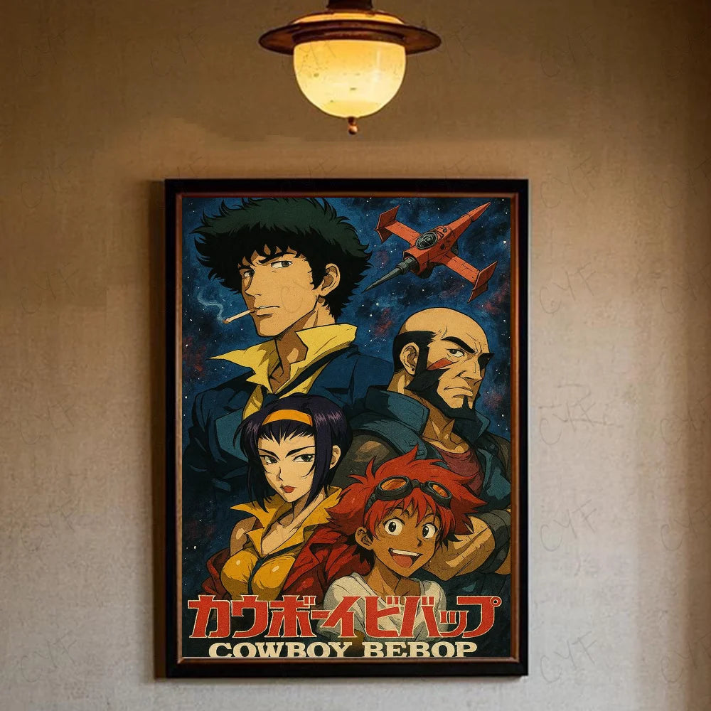 Anime C-Cowboy B-Bebop Poster Poster Wall Art Painting For Home Room Decoration Bedroom Wall Decor Canvases Waterproof Posters