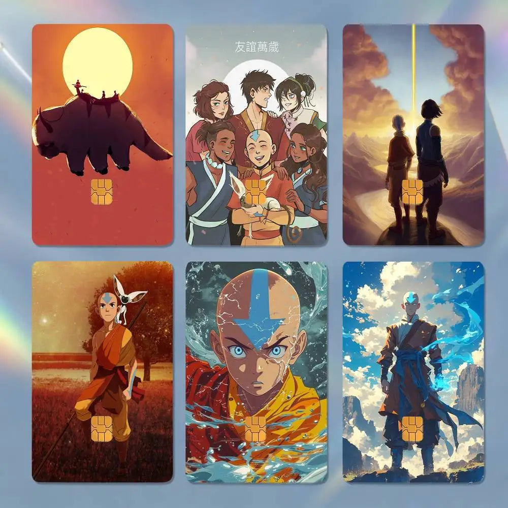 Avatar The Last A-Airbender HD Waterproof Card Skins Protective Stickers for Credit Bank Game Cards