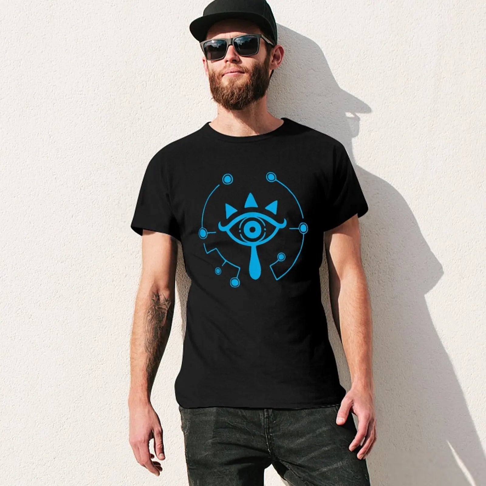 Zelda breath of the wild sheikah eye logo T-Shirt designer shirts for a boy black t-shirts for men