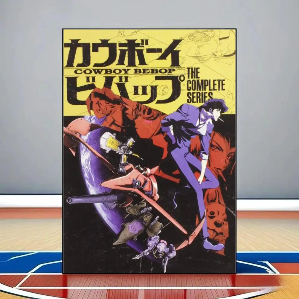 C-Cowboy B-Bebop Anime Poster HD PVC Self Adhesive Wall Art - Waterproof Reusable For Home Office Cafe