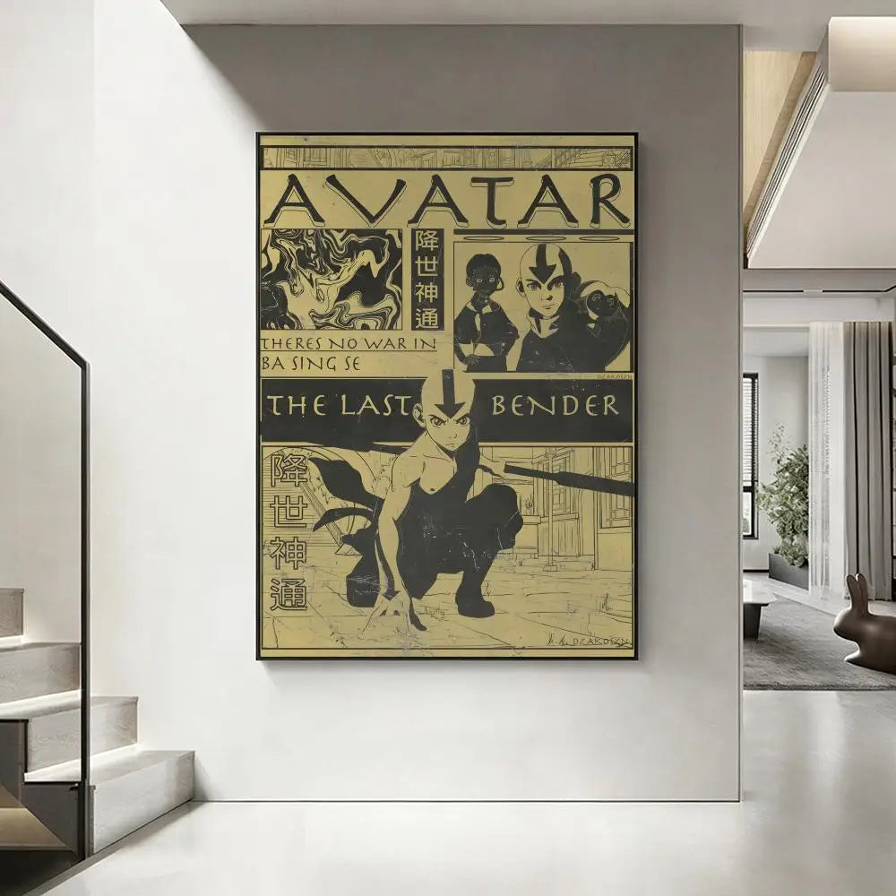 Cartoon A-Avatar Last A-Airbender Poster HD art, waterproof, sticky wall, home decoration (living room, bedroom, bar), aesthetic