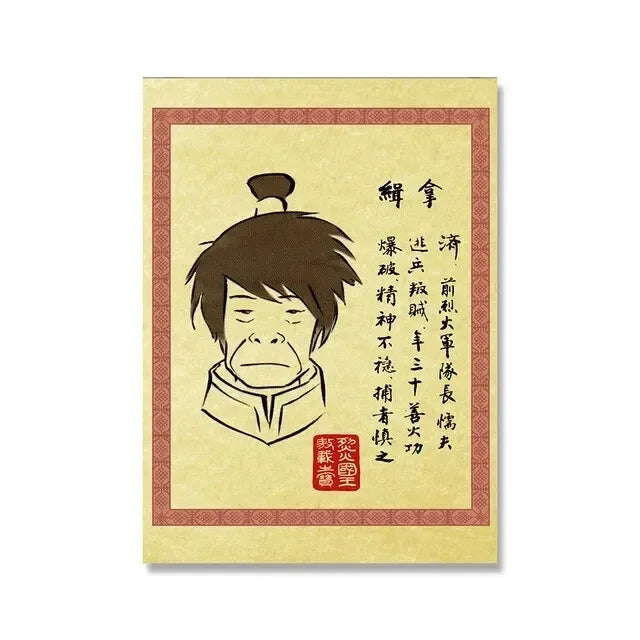 Classic Avatar The Last Airbender Poster Canvas Painting Posters and Prints Wall Art Picture For Living Room Decoration