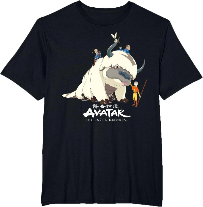 Avatar: The Last Airbender Appa Group Shot Logo T-Shirt New Spring/Summer Arrivals Regular Fit Casual