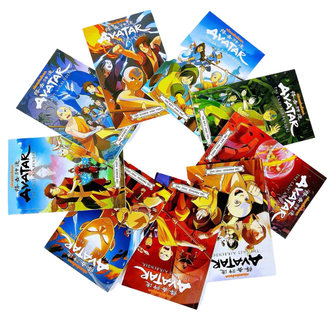 Avatar the Last Airbender Seasons 1/2 English Picture Book Set - Action Comedy Fantasy American Comics 3 Book Collection