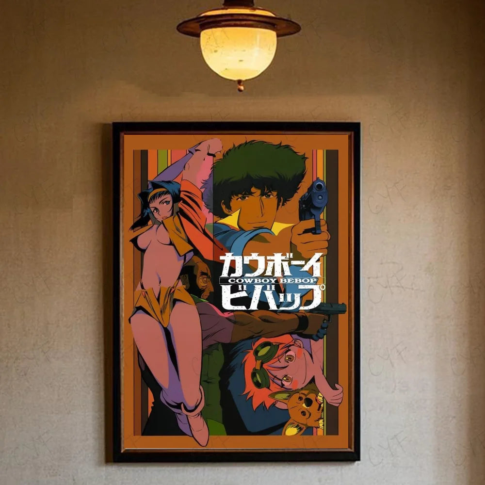 Anime C-Cowboy B-Bebop Poster Poster Wall Art Painting For Home Room Decoration Bedroom Wall Decor Canvases Waterproof Posters