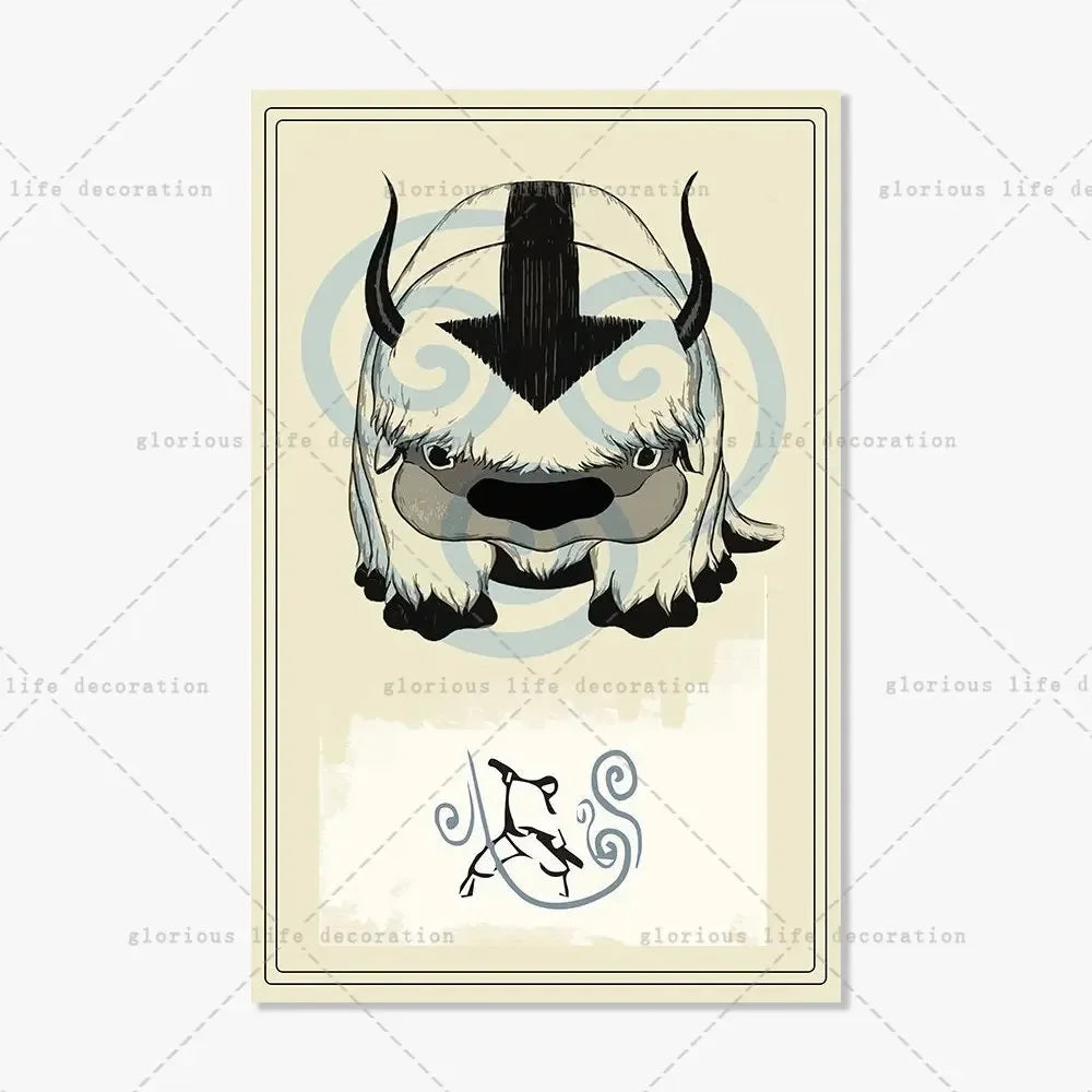 Avatar The Last Airbender Poster Retro Cartoon Anime Canvas Painting Wall Picture Art Wanted Prints Living Room Home Decor