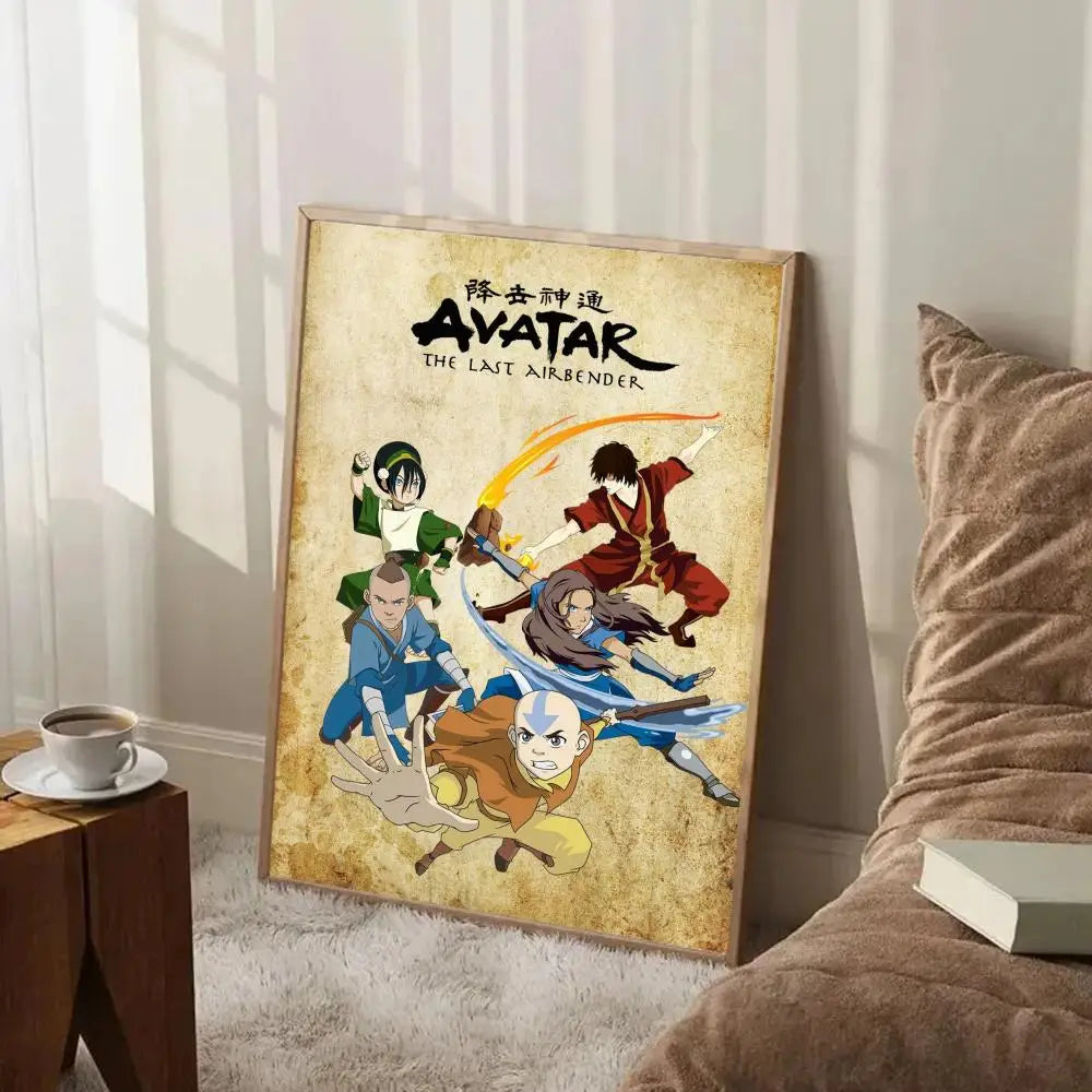 Avatar The Last Airbender Poster Painting Wall Art Mural for Living Room Home Decor and Gifts