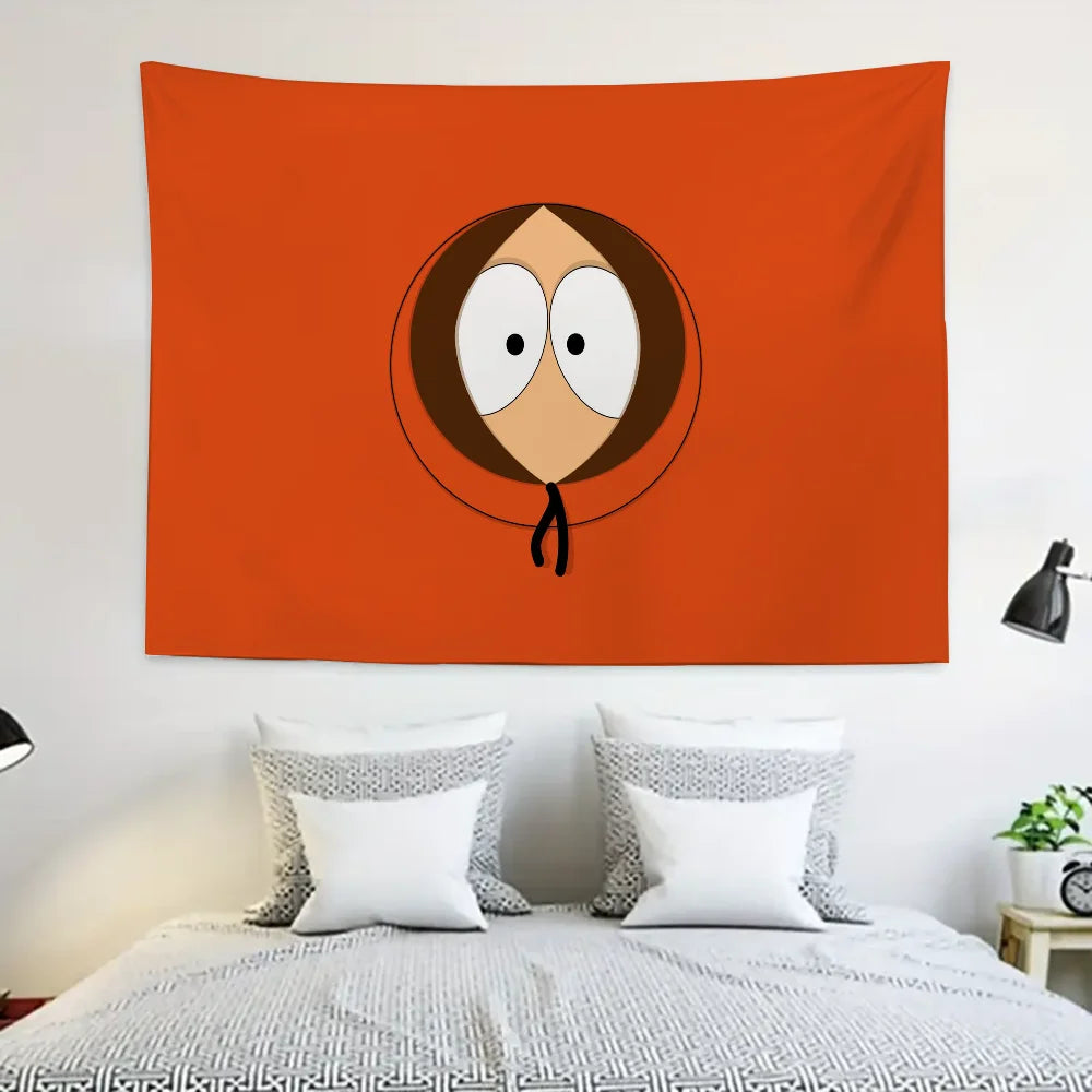 S-SouthS Park Funny Anime Tapestry Decoration party Background Hanging Cloth Bedroom Tapestry Room Decor Aesthetic