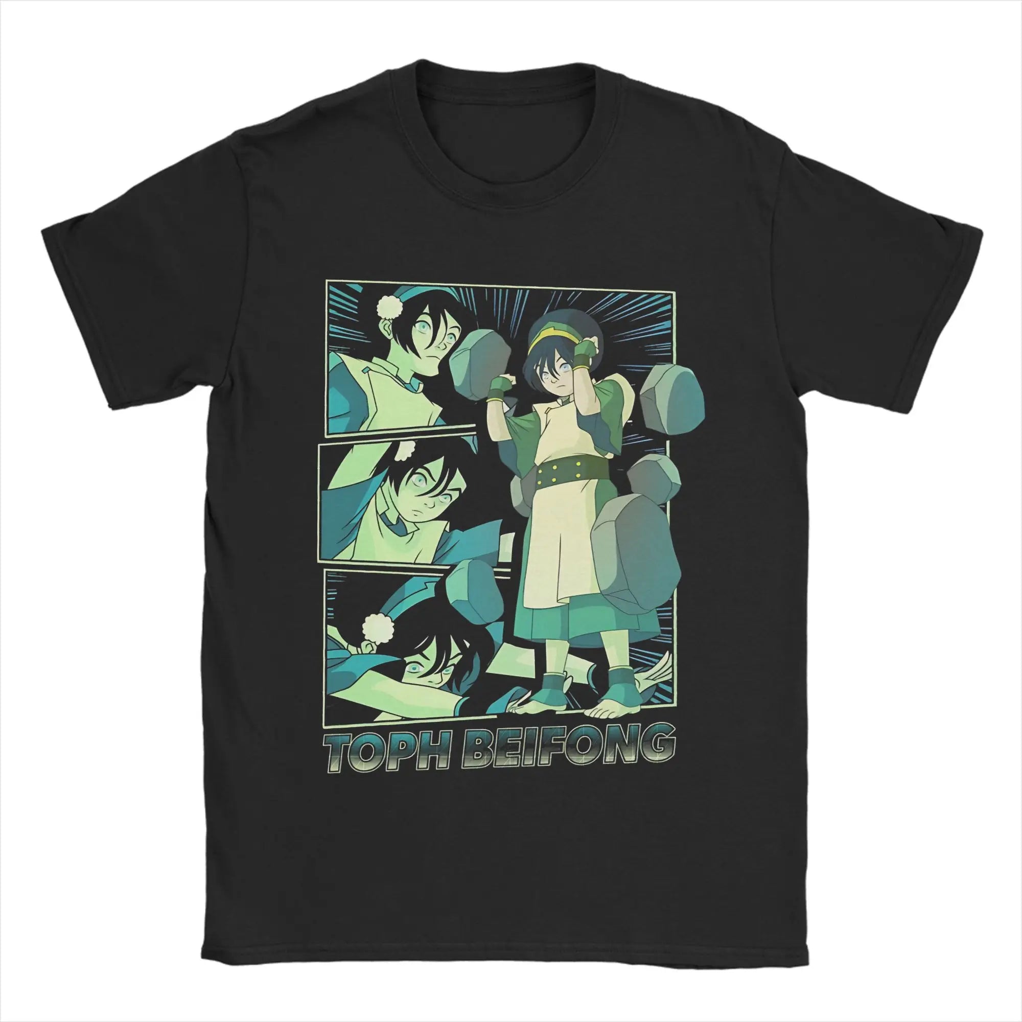 Vintage T Shirt Avatar- The Last Airbender Toph Beifong Earthbending Master Trending T-Shirts  for Man Short Sleeve Clothes