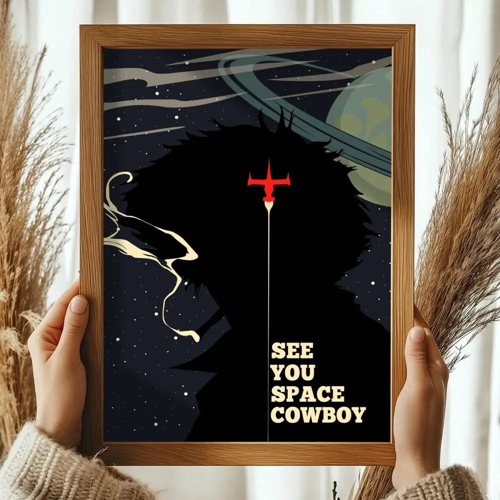 Classic Anime C_Cowboy B_Bebop Poster Decorative Wall Art Stickers Mural Photo Print for Home Living Room Hallway Decor