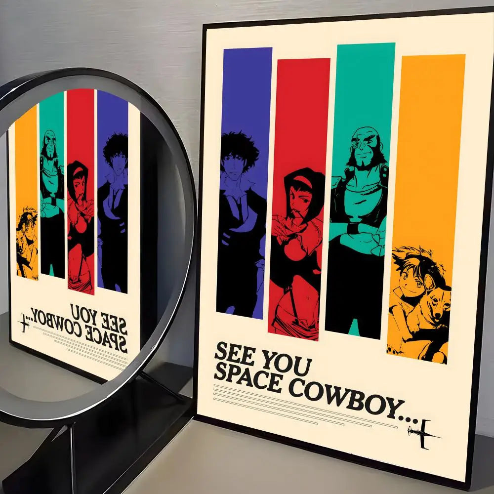 Jazz Classic Cowboy Bebop Poster HD art sticky wall waterproof home living room bedroom bar aesthetic decoration