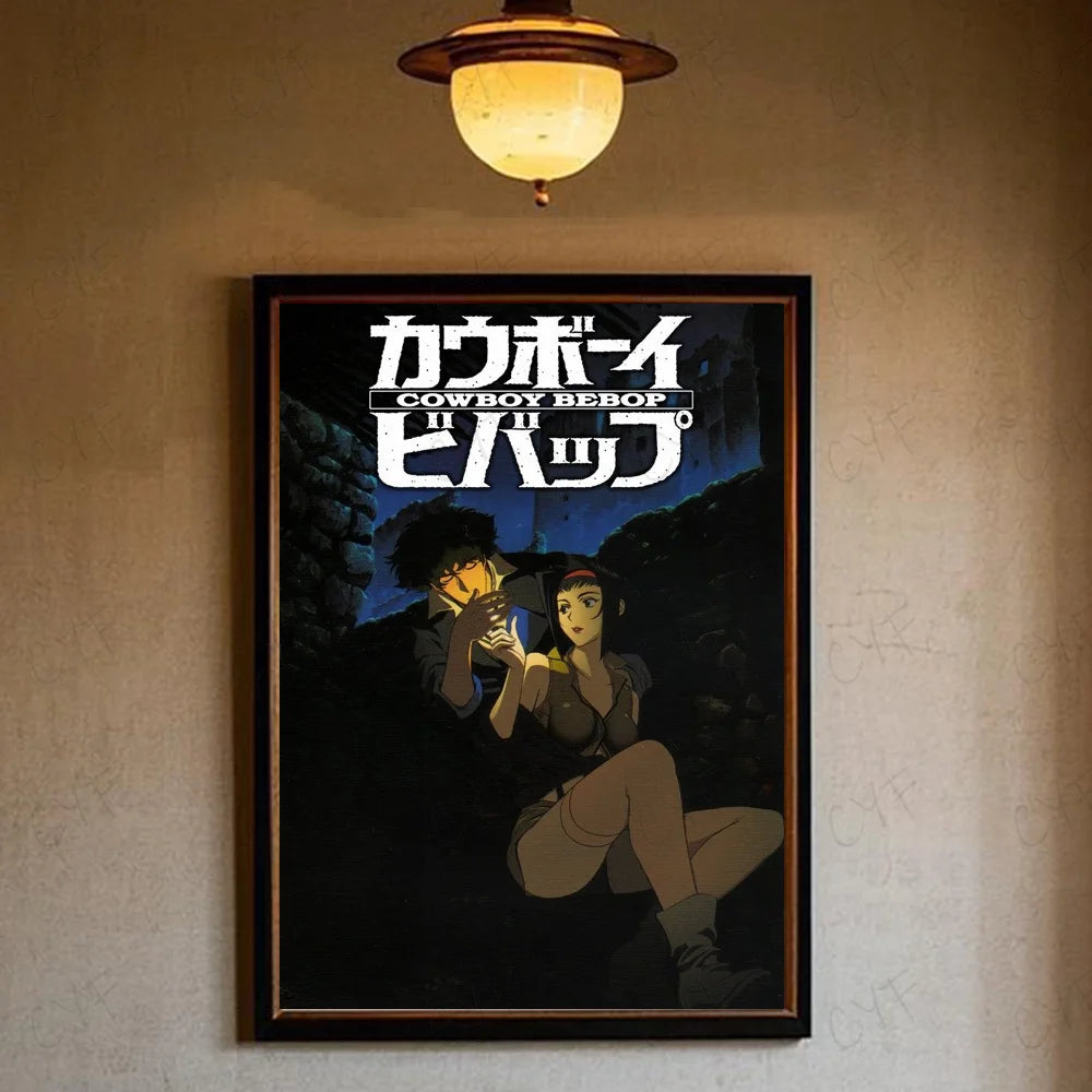 Anime C-Cowboy B-Bebop Poster Poster Wall Art Painting For Home Room Decoration Bedroom Wall Decor Canvases Waterproof Posters