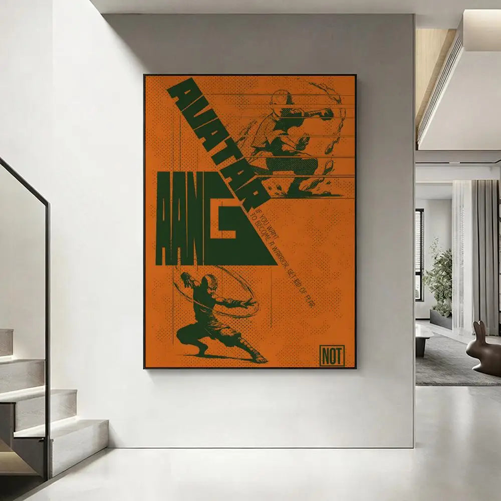 Cartoon A-Avatar Last A-Airbender Poster HD art, waterproof, sticky wall, home decoration (living room, bedroom, bar), aesthetic