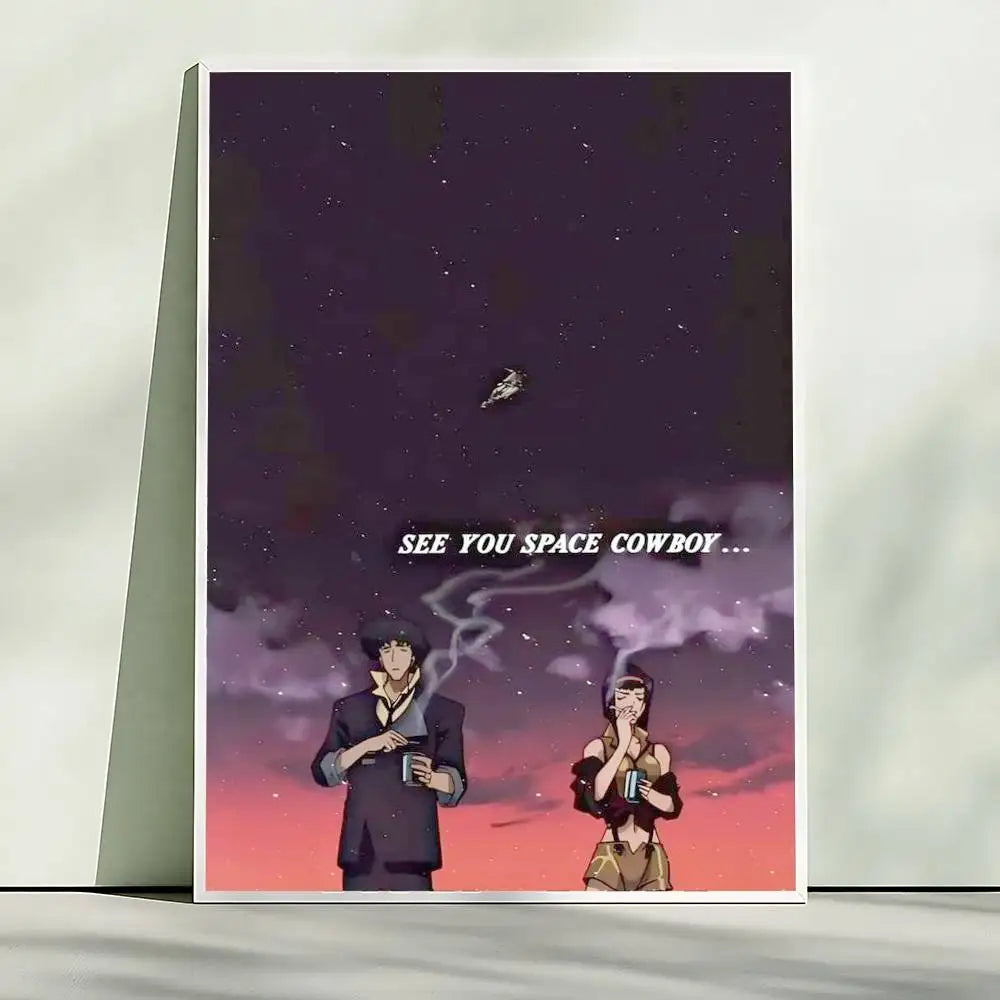 Hot Japan Anime Cowboy Bebop Poster HD Quality Wall Art Retro Posters For Home Room Wall Decor Kawaii Room Decor