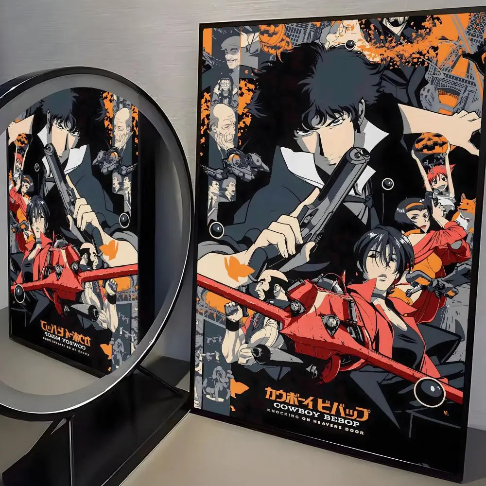 Jazz Classic Cowboy Bebop Poster HD art sticky wall waterproof home living room bedroom bar aesthetic decoration