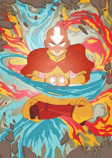 Avatar The Last Airbender Canvas Print  Minimalist Anime Wall Art Poster for Living Room Home Decor