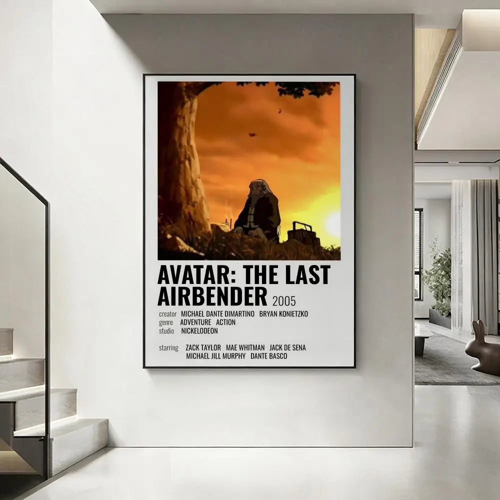 Cartoon A-Avatar Last A-Airbender Poster HD art, waterproof, sticky wall, home decoration (living room, bedroom, bar), aesthetic