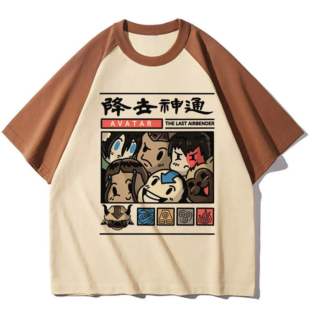 Avatar the Last Airbender teen harajuku  korean clothes anime Pop Culture 2000s women t-shirt Retro hip hop Graphic 2000s