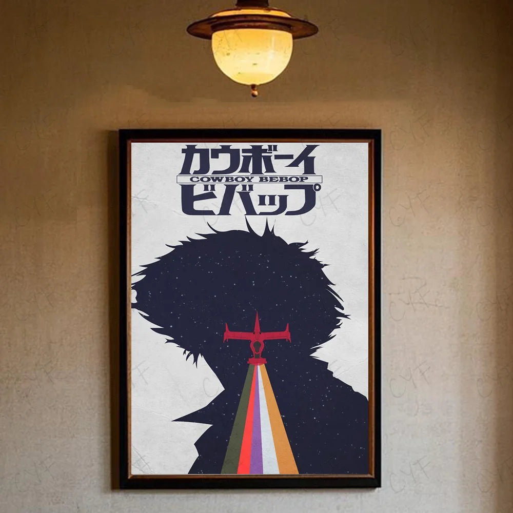 Anime C-Cowboy B-Bebop Poster Poster Wall Art Painting For Home Room Decoration Bedroom Wall Decor Canvases Waterproof Posters