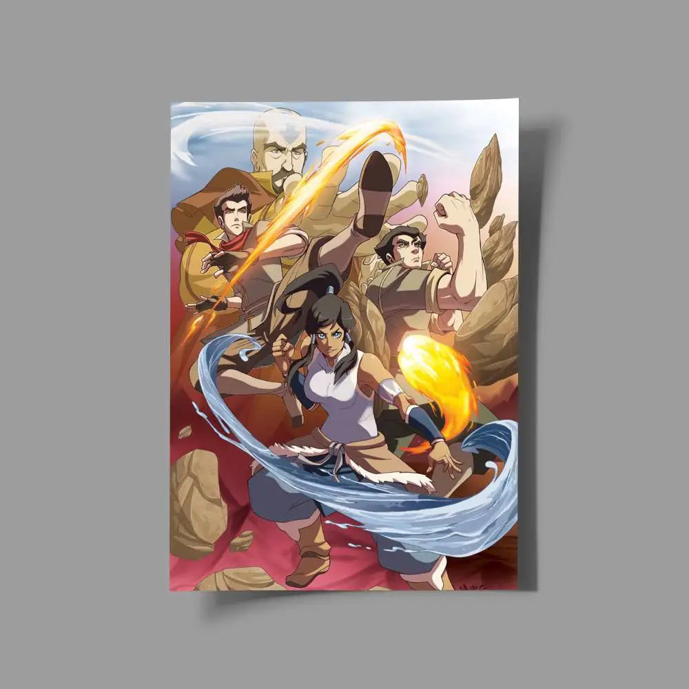 1pc Avatar The Last Airbender Poster Print For Bedroom Living Room Home Decor Painting Wall Art HD Picture Mural