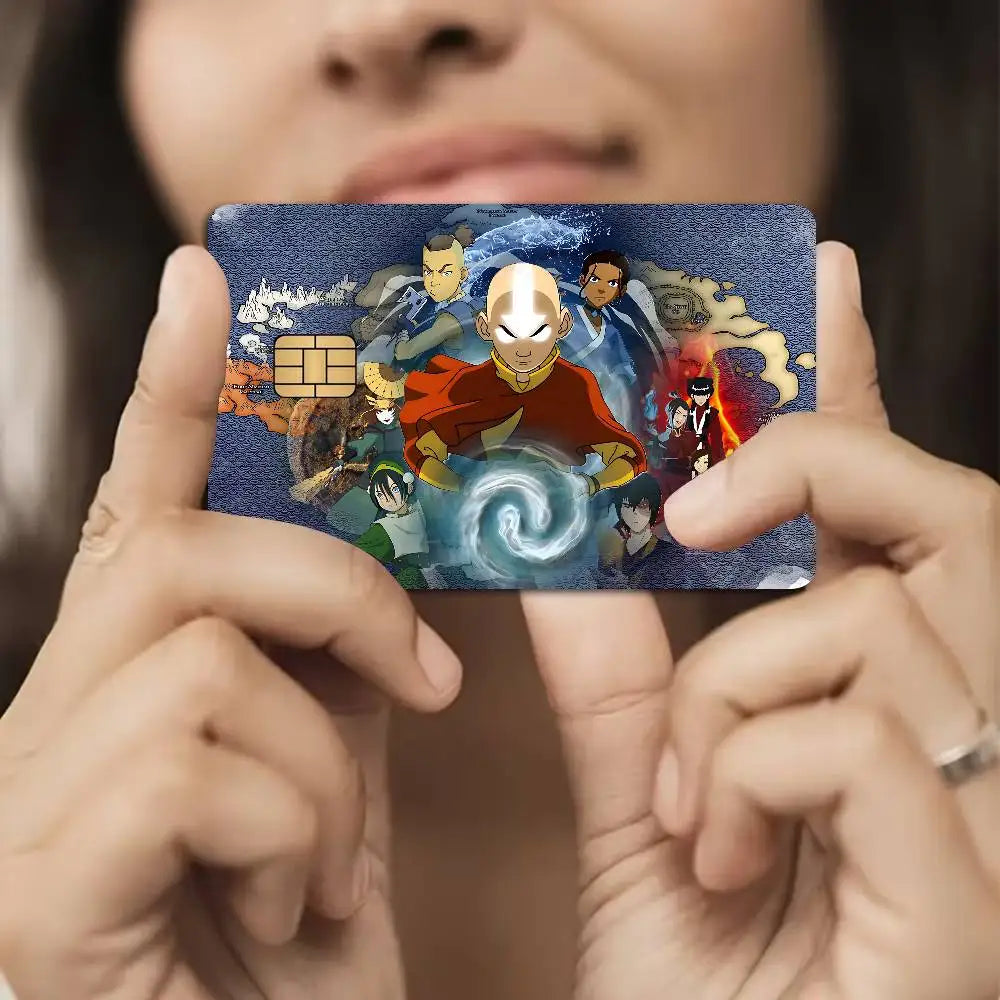 Avatar The Last Airbender Anmie Sticker Film Skin Cover for Credit Card Debit Bank Card Front