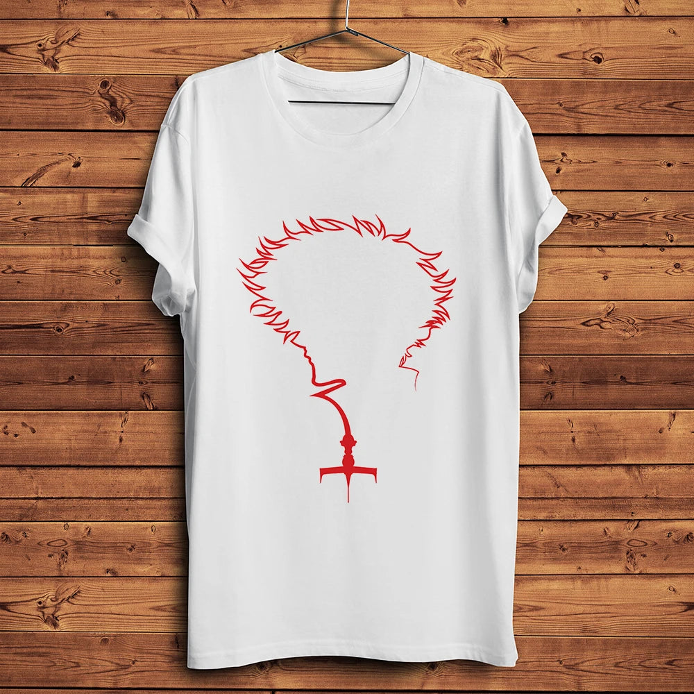 Cowboy Hunter Bebop Spike Spiegel Funny Tshirt Men White Casual T Shirt Unisex Homme Streetwear Tee breathable Print