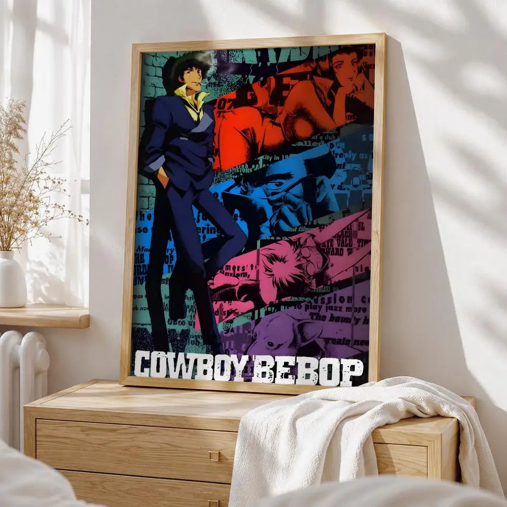 Anime Cowboy Bebop Poster HD art sticky wall waterproof home living room bedroom bar aesthetic decoration