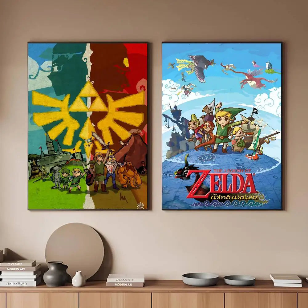 T-The Legend Of Zelda Video Game Minimalist Printed Poster For Home Decor, Living Room, Bedroom, Study, Decorative Painting HD