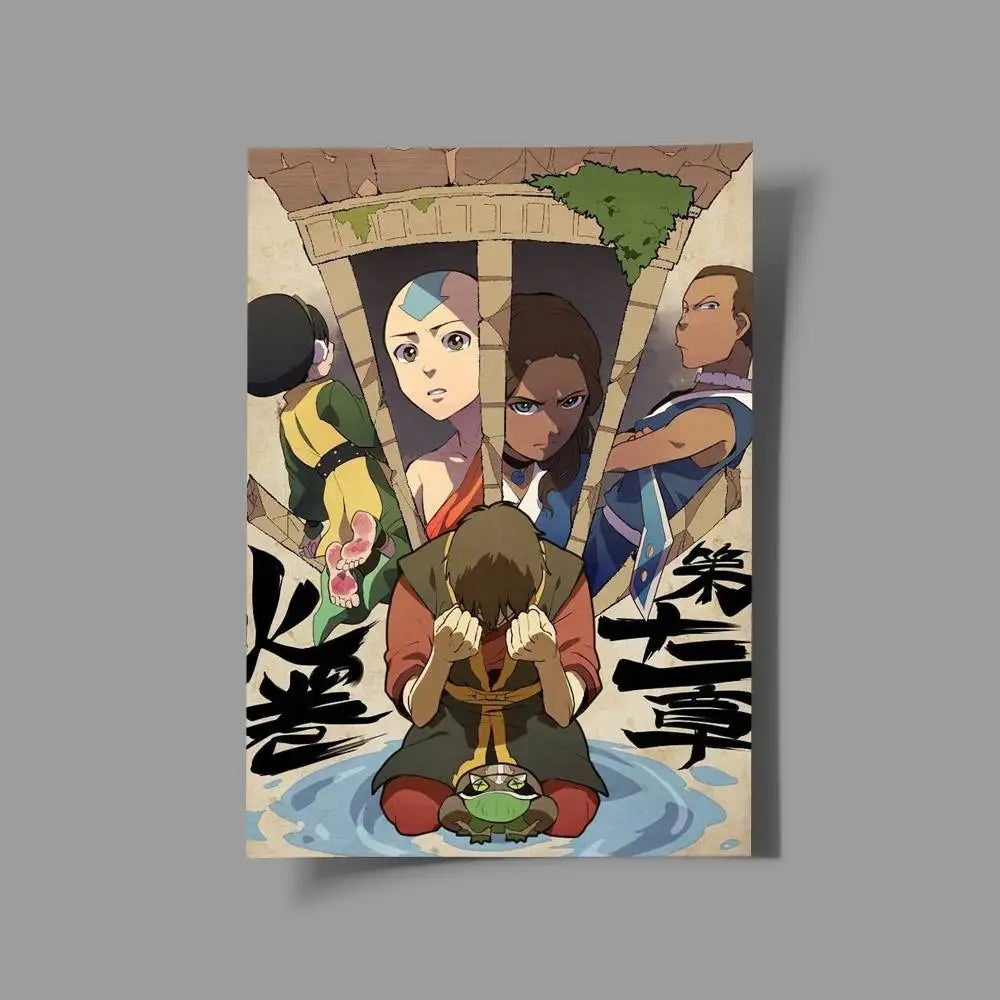 1pc Avatar The Last Airbender Poster Print For Bedroom Living Room Home Decor Painting Wall Art HD Picture Mural