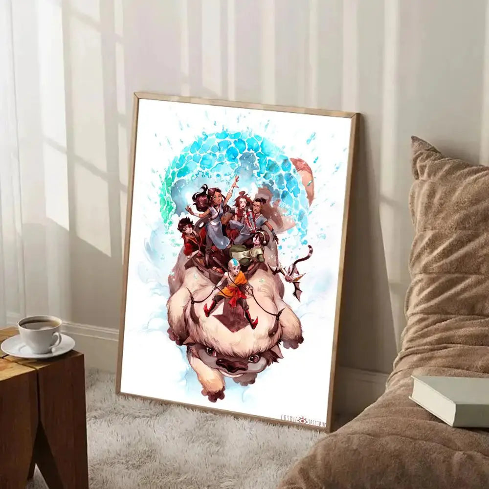 Avatar The Last Airbender Poster Painting Wall Art Mural for Living Room Home Decor and Gifts