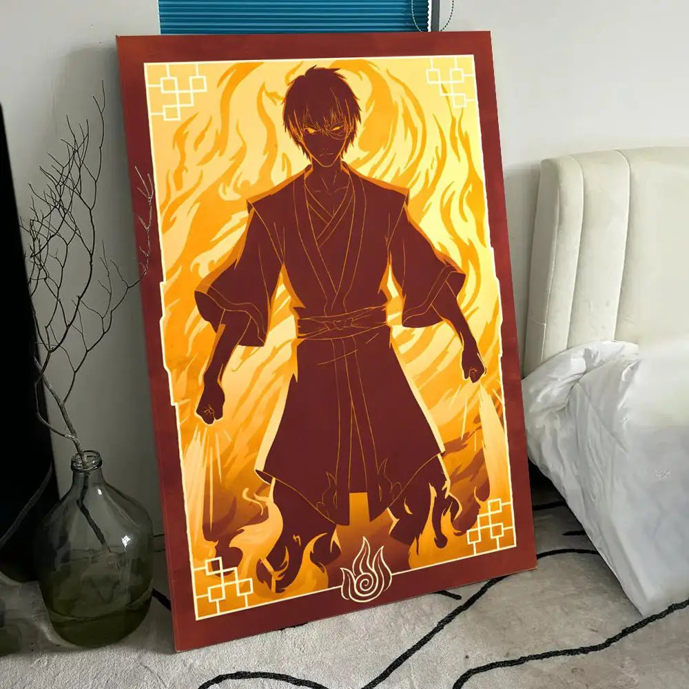 A-A-Avatar The Last Airbender Poster HD Anime Hot Theme Singer/OST/Movie-Waterproof Self-Stick Home Decor