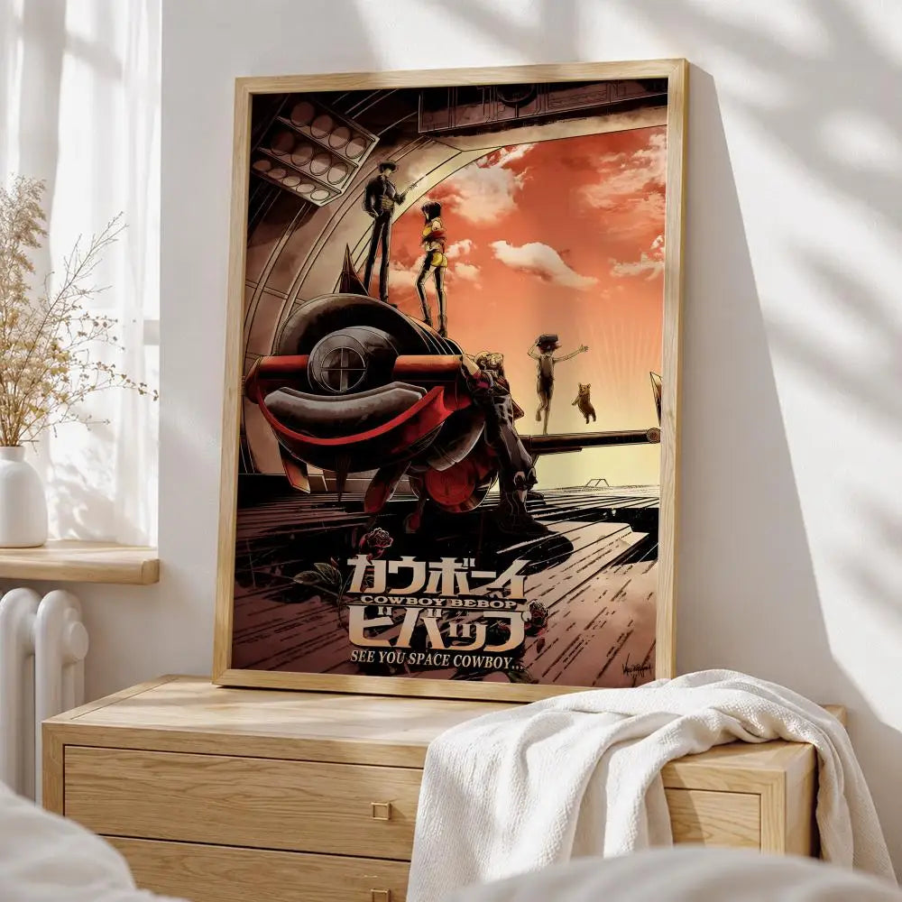 Anime Cowboy Bebop Poster HD art sticky wall waterproof home living room bedroom bar aesthetic decoration