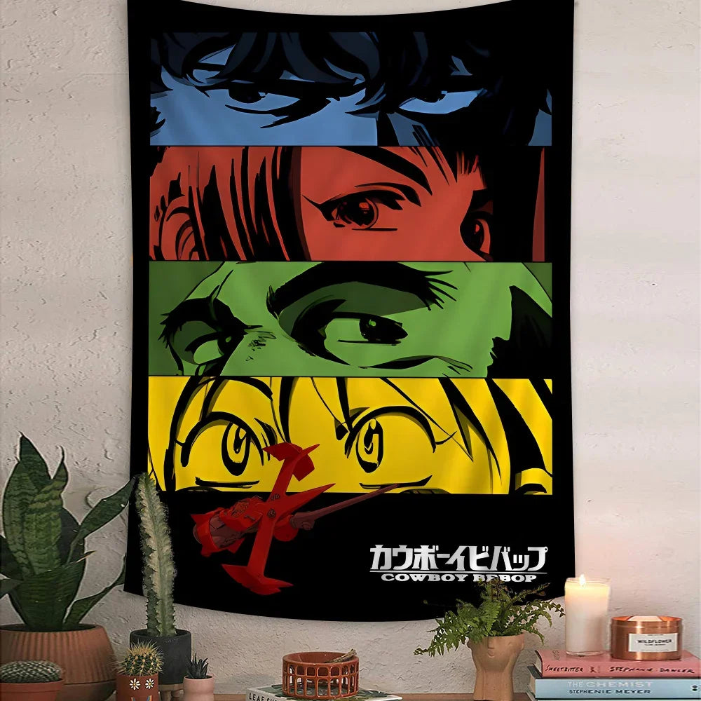 C-Cowboy Bebop Cartoon Tapestry Wall Hanging Decoration Household Home Decor