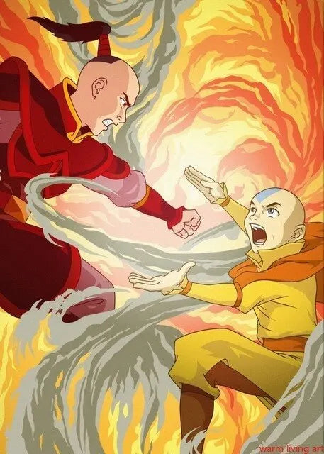 Avatar The Last Airbender Canvas Print  Minimalist Anime Wall Art Poster for Living Room Home Decor