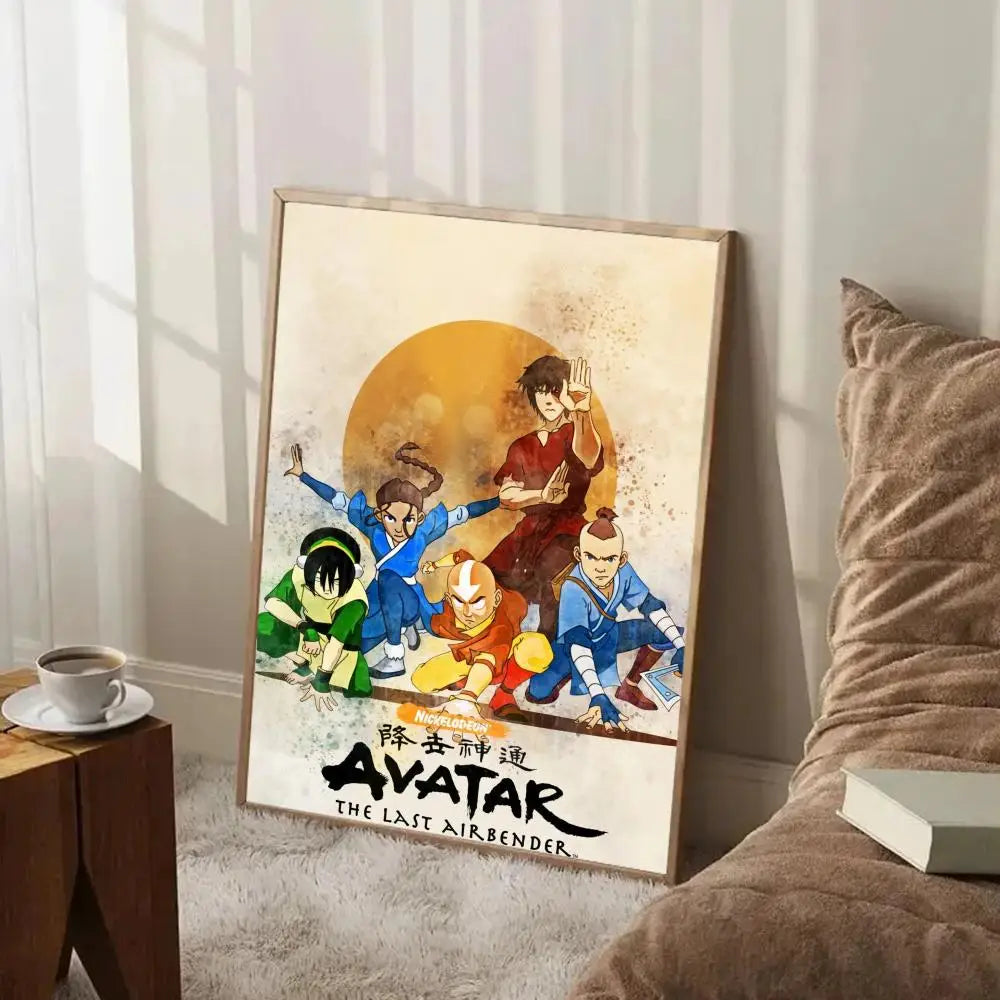 Avatar The Last Airbender Poster Painting Wall Art Mural for Living Room Home Decor and Gifts