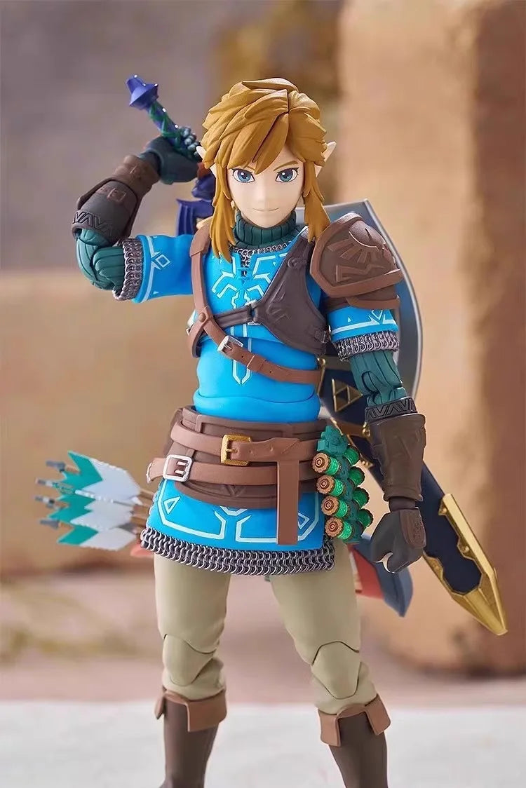 2025 new In Stock Figma626 Link The Legend Of Zelda: Tears Of The Kingdom Wild Breath Mobile Handheld Model Anime Toy