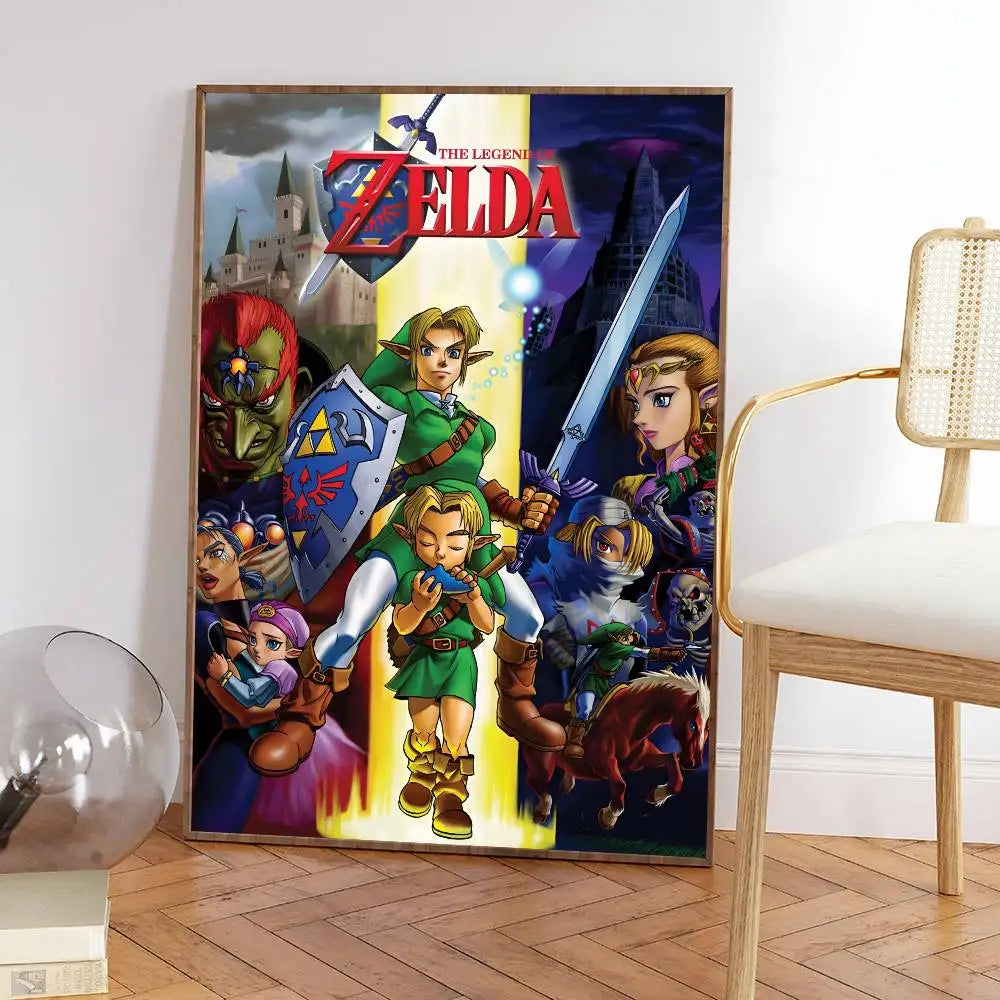 T-The Legend Of Zelda Video Game Minimalist Printed Poster For Home Decor, Living Room, Bedroom, Study, Decorative Painting HD