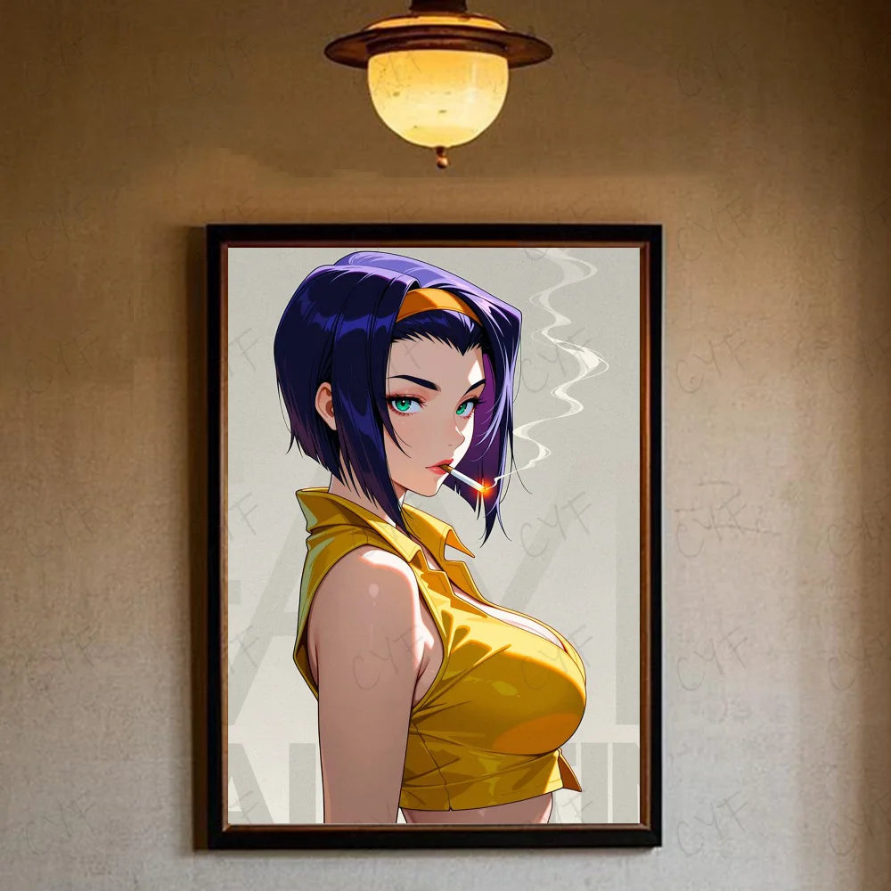Anime C-Cowboy B-Bebop Poster Poster Wall Art Painting For Home Room Decoration Bedroom Wall Decor Canvases Waterproof Posters