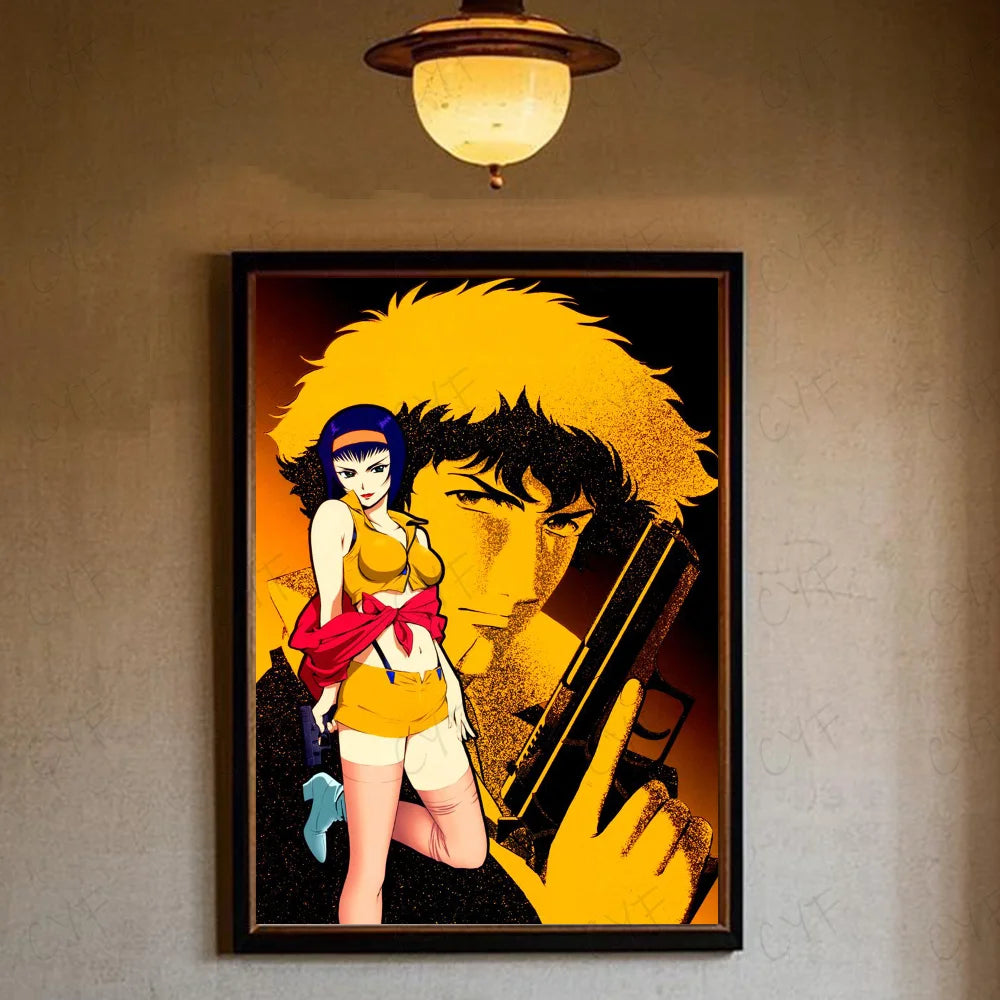 Anime C-Cowboy B-Bebop Poster Poster Wall Art Painting For Home Room Decoration Bedroom Wall Decor Canvases Waterproof Posters