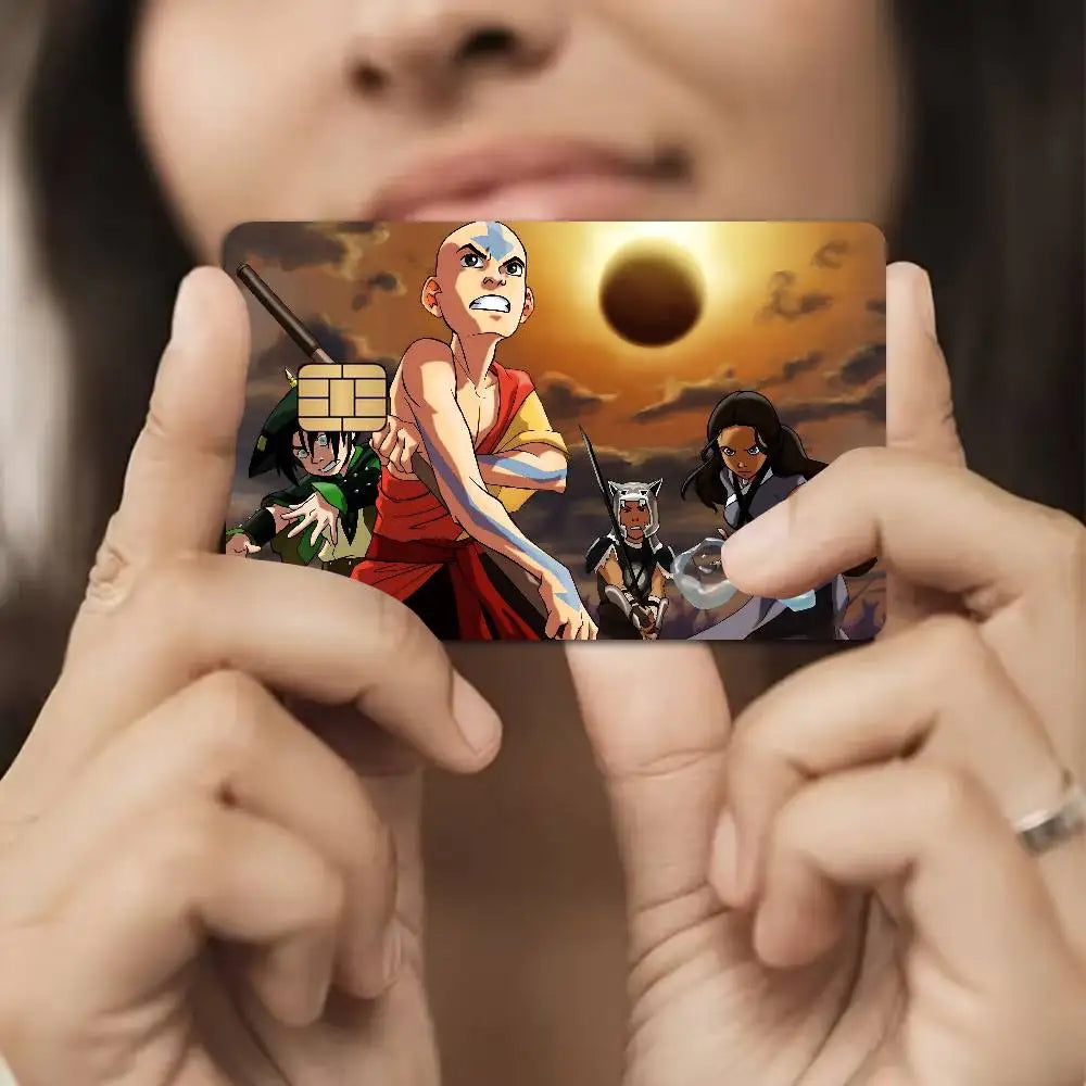 Avatar The Last Airbender Anmie Sticker Film Skin Cover for Credit Card Debit Bank Card Front