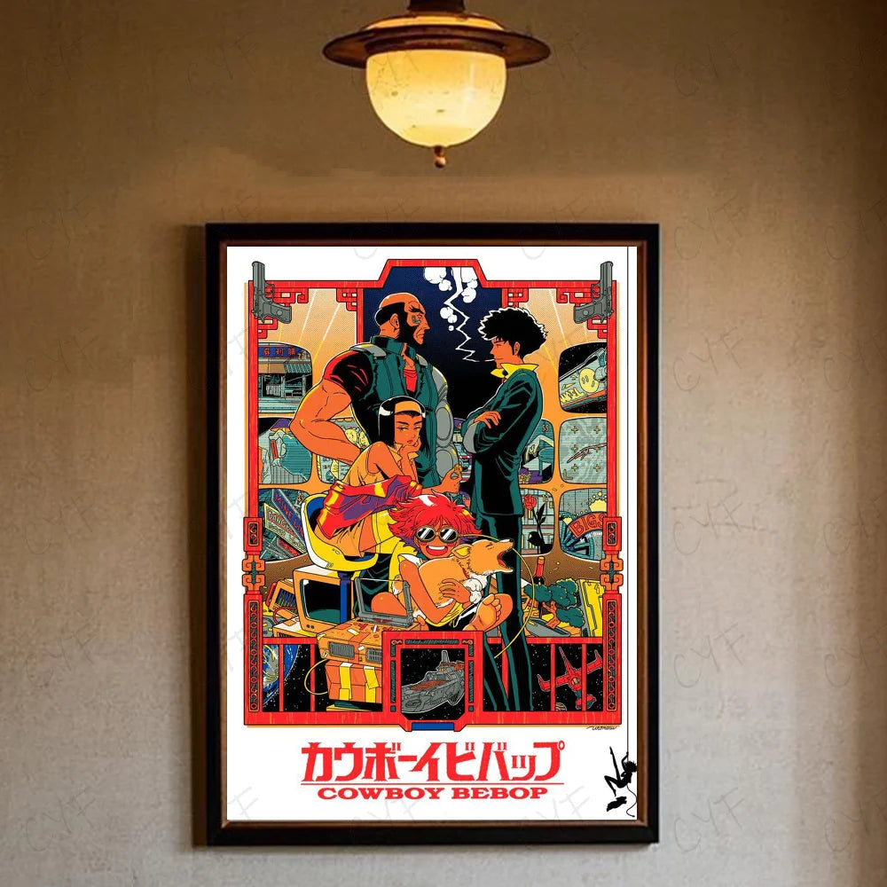 Anime C-Cowboy B-Bebop Poster Poster Wall Art Painting For Home Room Decoration Bedroom Wall Decor Canvases Waterproof Posters