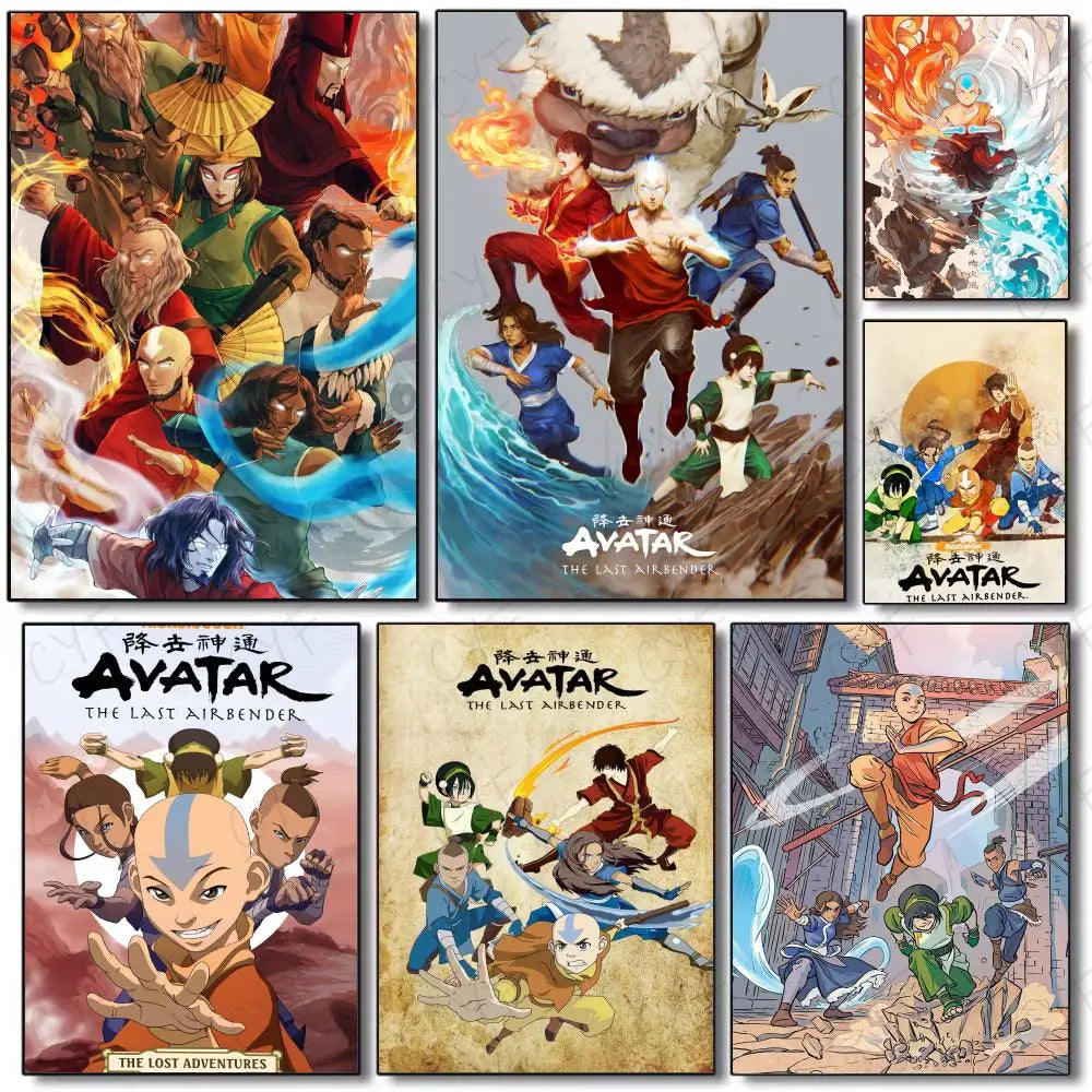 Avatar The Last Airbender Poster Painting Wall Art Mural for Living Room Home Decor and Gifts