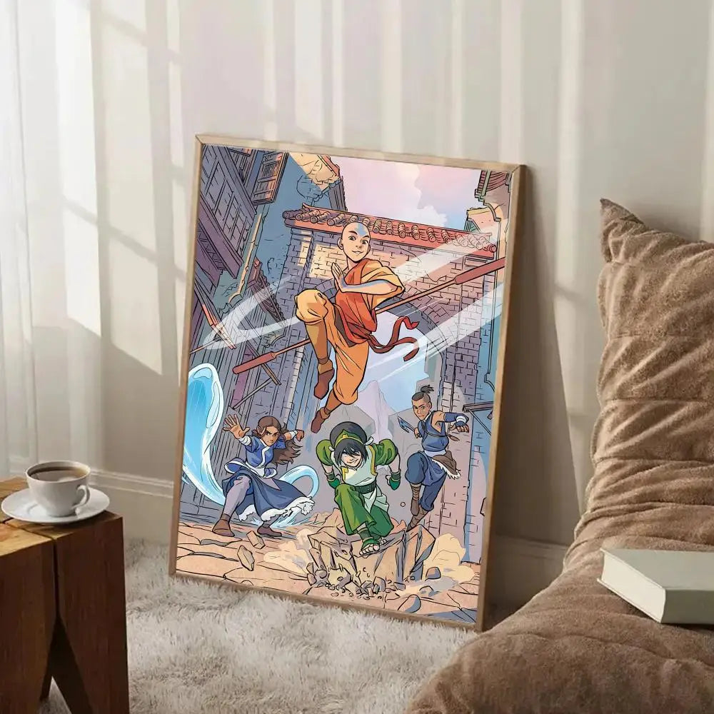 Avatar The Last Airbender Poster Painting Wall Art Mural for Living Room Home Decor and Gifts