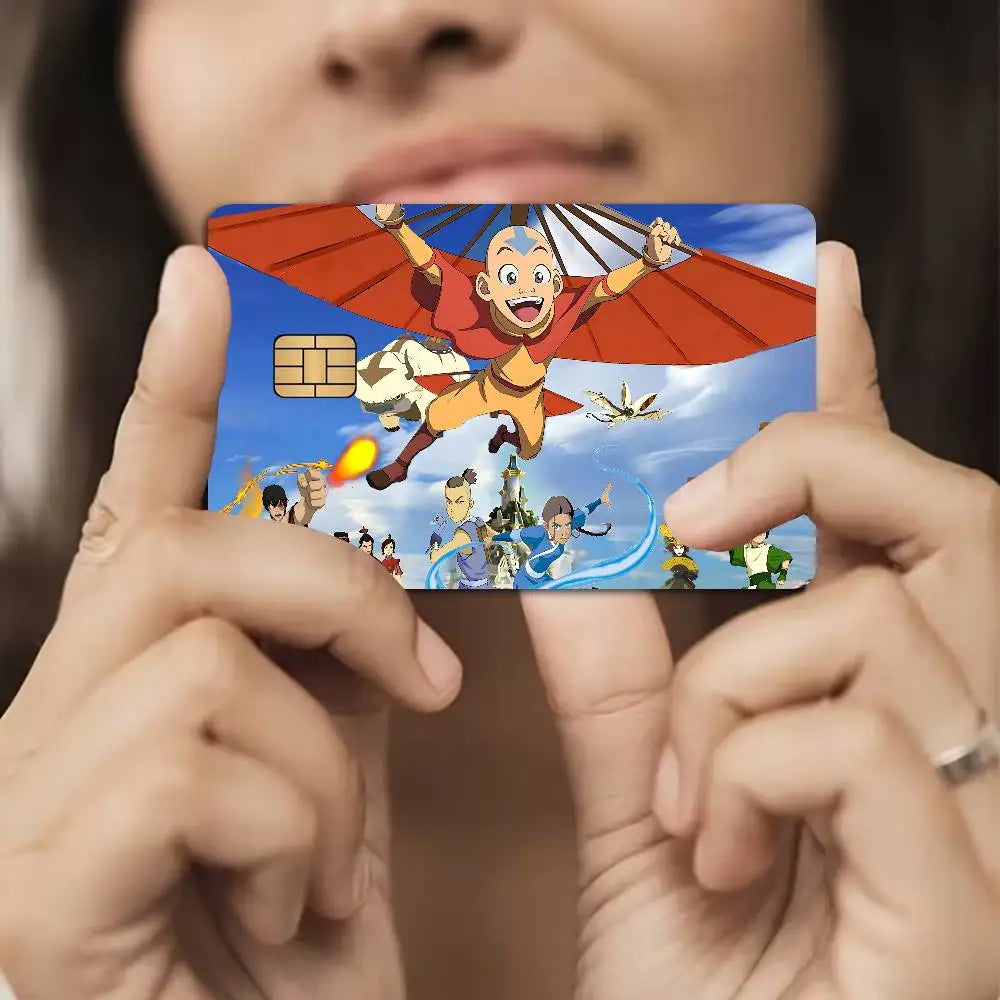 Avatar The Last Airbender Anmie Sticker Film Skin Cover for Credit Card Debit Bank Card Front